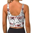 thumbnail image 4 of Goofa Monkey Printed Sports Bras for Women, High Impact Running Bra Workout Crop Tank Tops Longline Sports Bra Push up-Medium, 4 of 9