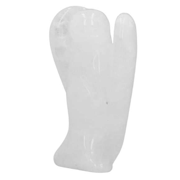 Crystal Angel Figurine, Stone 2in Comfort Strength Palm Sized Soother Crystal Angel Figurine Portable Decorative Piece Enhances Environment for Home Garden Office