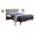 thumbnail image 4 of Meridian Furniture Vance Beige Durable Linen Fabric Queen Bed, 4 of 7