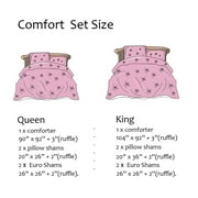HIG Blush Pinch Pleat Comforter Set, 5-Piece, King