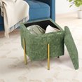 thumbnail image 5 of Joveco Square Folding Storage Ottoman Foot Rest Stool Vanity Stool Piano Stool for Bedroom Living Room 13"D, 5 of 5