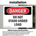 thumbnail image 3 of (2 Pack) Do Not Stand Under Load OSHA Danger Sign 7 Inch X 5 Inch Vinyl Label Decal Sticker Weather Resistant, UV Protected for Workplace, Business, and Construction Site, Made in the, 3 of 7