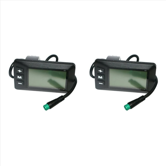 2X Controlador de Accesorios para Bicicleta EléCtrica, Pantalla LCD G51, Acelerador de Scooter EléCtrico de 5 Pines, Conector Impermeable