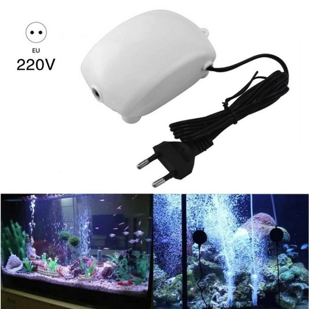 Compresor De Acuario Bomba de flujo de oxígeno portátil para tanque de peces, aireador de aire de acuario de ruido ultrabajo