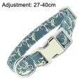 thumbnail image 2 of Collar para perro Dinheiro con hebilla de metal, collar ajustable con estampado floral Paisley verde, 2 of 5