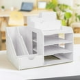 SSAWcasa 4Tier Office Supplies Desk File Organizer with Pen Holder