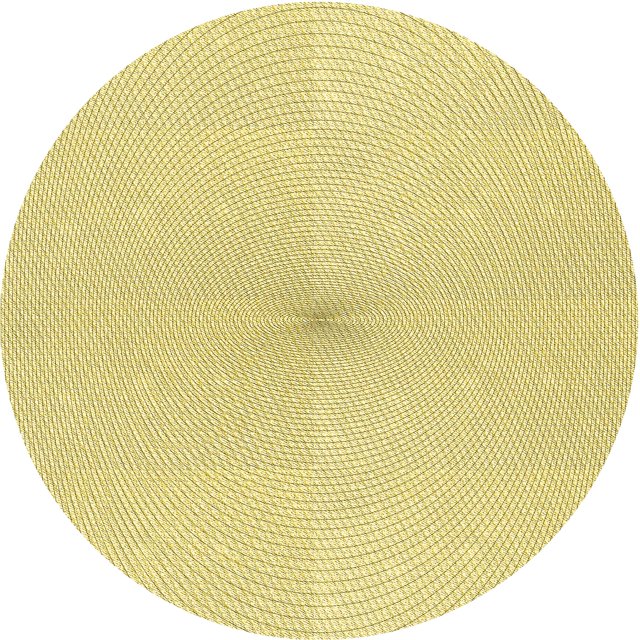 Ahgly Company Tapis Rond Lavable en Machine Intérieur Transitionnel Jaune Soleil, 8 Pieds Rond
