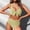 Yellow, variant on Women High Waisted Bikini Sets, Two Piece Swimsuit Tummy Control, Textured Bathing Suits, Tie Knot Swimwear