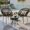 Black, variant on Resenkos 3-Piece Acapulco-Style Outdoor Bistro Set – Turquoise Rope Chairs + Tempered Glass Table for Patio, Yard & Poolside