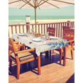 thumbnail image 2 of Blue Orange Fall Outdoor Tablecloth - 52x70 Inch Rectangle Dining Table Cover, Autumn Maple Leaf Thanksgiving Waterproof Outdoor Table Cloth with Umbrella Hole & Zipper for Picnic/Patio, 2 of 5