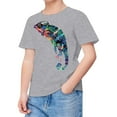 thumbnail image 2 of Mrzhqd Boys Shirts Size 6-7 Years Summer Round Neck Print Short Sleeved Shirt Toddler Boys Tops Grey, 2 of 4