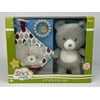 Spark. Create. Imagine. Stuffed Teddy Bear Gift Set with Silicone Teething Ring and On the Go Blanket for Children Ages 0 and up