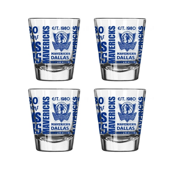 Logo Brands Dallas Mavericks 4-Pack 2oz. Shot Glass Set