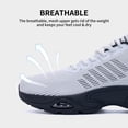 thumbnail image 3 of Ttecon Men's Non Slip Comfortable Running Shoes Gym Cross Training Sneakers Blakwhite US 9, 3 of 7