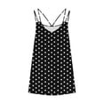 thumbnail image 5 of RYRJJ Cami V Neck Tank Tops for Women Loose Fit Flowy Double Spaghetti Strap Camisole Polka Dot Summer Casual Sleeveless Shirts(Black,L), 5 of 5