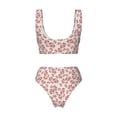 thumbnail image 5 of Daiia Rose Flowers Women's Bikini Set Two Piece Swimsuit High Waisted Bikini Adjustable Straps Bikini Perfect for Beach, Pool, and Summer Vacation-Medium, 5 of 9