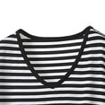 thumbnail image 6 of Women Sets 2 Piece Outfits Plus Size Fashion Striped Short Sleeve Shirts and Wide Leg Pants Loungewear Matching Set, 6 of 6