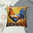 thumbnail image 2 of COMIO  Throw Pillow Covers Rooster, Farm Chicken Rooster Boho Pillowcase Cushion Covers for Couch Bed, Square Decorative Pillow Cover Home Sofa Bedroom Car,Colorful, 2 of 5