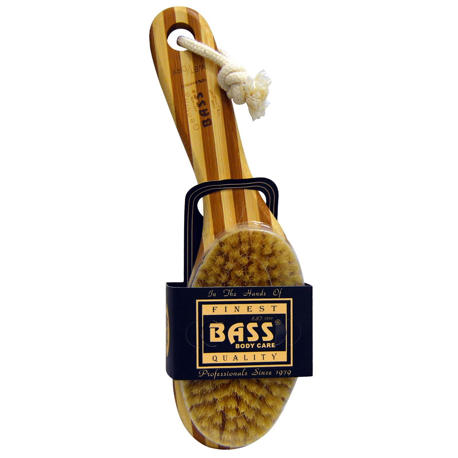 Bass Brushes Deluxe Short Curved Handle Long Bristle 100% Wild Boar Firm 1 Brush