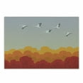 thumbnail image 1 of Bird Cutting Board, Graphic with Flying Strokes over Autumn Forest in Tangerine Tones, Decorative Tempered Glass Cutting and Serving Board, in 3 Sizes, by Ambesonne, 1 of 2