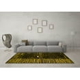 thumbnail image 3 of Ahgly Company Indoor Round Abstract Yellow Modern Area Rugs, 3' Round, 3 of 4