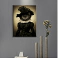 thumbnail image 3 of HFDF Dark Academia Decor Black Cat Vtage Wall Art Halloween Decorations Black Cat Gothic Decor Canvas Posters For Cat Lovers Home Decor Gifts Aesthetic Room Decor 16x24inch Framed, 3 of 6