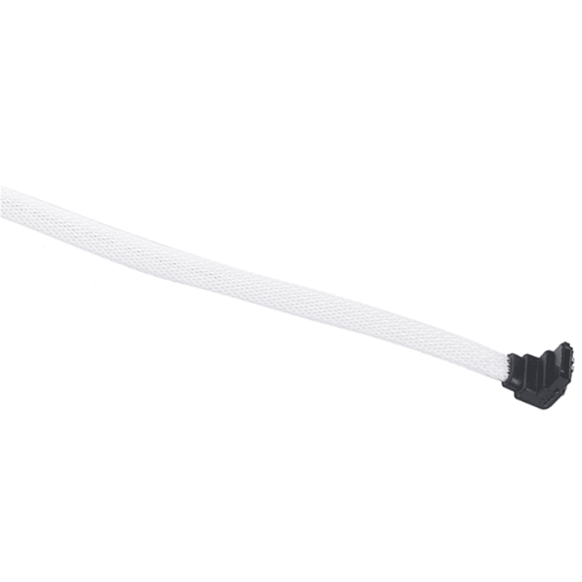 20pcs 50CM 3.0 III SATA3 7Pin Data Cable Right Angle 6Gb/S SSD Cables HDD Hard Disk Data Cord with Nylon Sleeved,20 x SATA3 7pin Data Cable,White