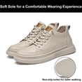 thumbnail image 4 of Men's Invisible Height Increasing Elevator Shoes Lace-up Casual Fashion Leather Sneakers Dress Shoes -2.36 Inches Taller, 4 of 7