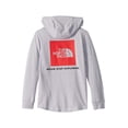 thumbnail image 1 of The North Face Kids Tri-Blend Pullover Hoodie (Little Kids/Big Kids) TNF Light Grey Heather/TNF Red, 1 of 1
