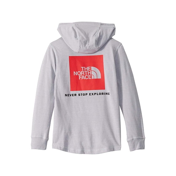 The North Face Kids Tri-Blend Pullover Hoodie (Little Kids/Big Kids) TNF Light Grey Heather/TNF Red