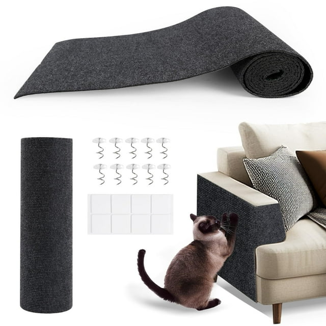 Almohadillas protectoras autoadhesivas de 78.7 x 15.8 pulgadas, para escalada de gato, protector de muebles recortable para sofá, paredes y suelos, árbol de gato/torre/cama, alfombrillas