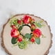 thumbnail image 5 of Anillo de corona floral | Portavelas con forma de rosa | Centro de mesa para fiestas, bodas y decoración del hogar | Corona decorativa de plástico con hojas y bayas, 5 of 6