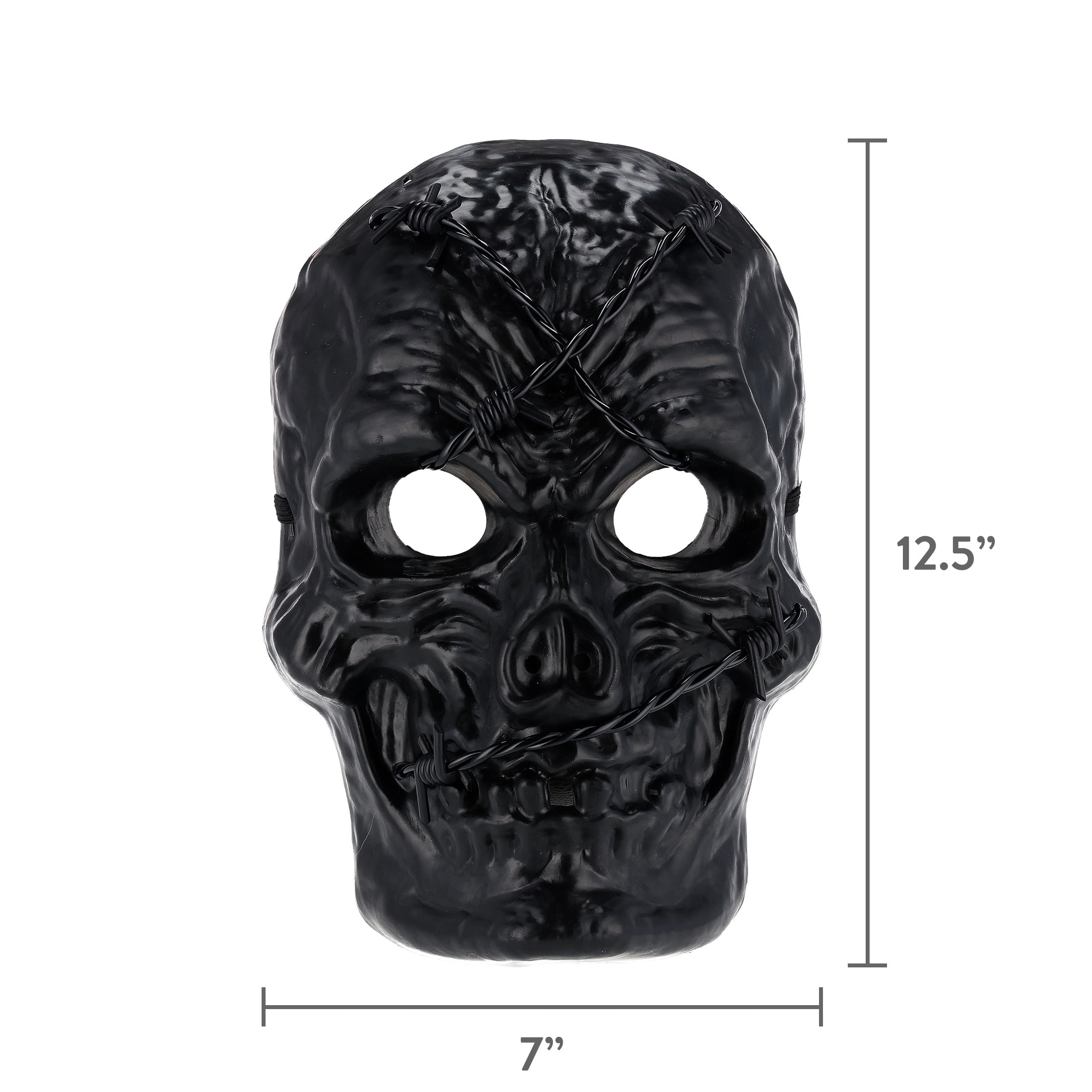 Skull Mask Costume Accessory for Adults, Black, Halloween by Way To Celebrate