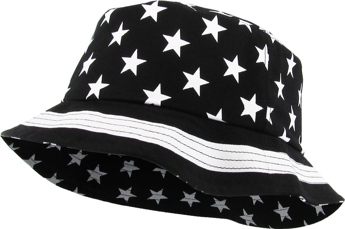 American Flag USA Bucket Hat Fashion Print Summer Cap