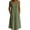 Green, variant on Women's Cotton Linen Sleeveless Maxi Dresses Casual Button Down V Neck Loose Fit Summer Dresses with Pockets