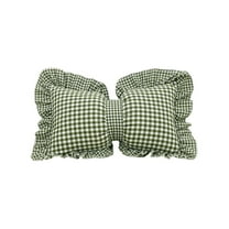 Jubipavy Couch Pillows Polyester Plaid Pillow Sofa Pillow Cushion Two Purpose Bow Pillow Waist Pillow 19.6x11.8 Inches Mother's Day Gift