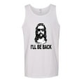 thumbnail image 2 of Wild Bobby Jesus: Ill Be Back Inspirational/Christian Men Graphic Tank Top, White, Large, 2 of 5
