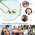 thumbnail image 3 of Small Heart Cremation Urn Necklace for Ashes Stainless Steel Memorial Ash Pendant Keepsake Jewelry, 3 of 7