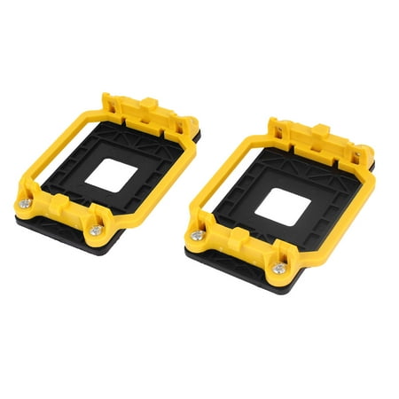 Unique Bargains 2pcs AMD AM2 940 Socket CPU Fan Heatsink Retainer Bracket Holder Base Yellow