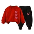 thumbnail image 4 of Toddler Baby Boy Girl Fall Outfits Letter Print Long Sleeve Tops Pants Winter Clothes Sets 6-12 Months 12-24 Months 2t 3t 4t 5t 6t 7t 8t 9t Children(C,1-2 Years), 4 of 4
