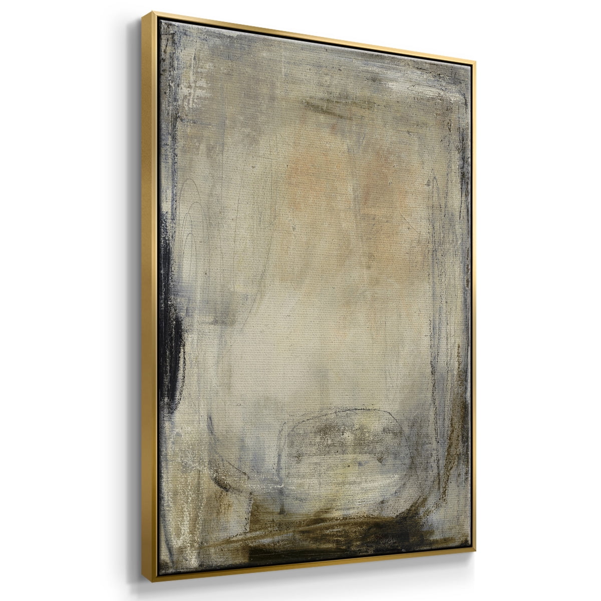 This is the Picture Framed Premium Gallery Wrapped Canvas - Ready to Hang - 17 x 25 - Gold Floating Frame