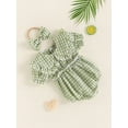 thumbnail image 3 of Bagilaanoe Newborn Baby Girl Bodysuit Plaid Print Short Sleeve Rompers + Headband 3M 6M 12M 18M Infant Summer One Piece Jumpsuit, 3 of 9