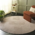 thumbnail image 2 of SAFAVIEH Selena Oakley Geometric Maze Area Rug, Beige, 6'7" x 6'7" Round, 2 of 10