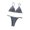 Gray, variant on KYAIGUO Womens Two Piece Swimsuit Solid Color Bikini Set 2PCS Triangle Bathing Suits Beach Halter Swimwear for Women