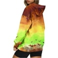 thumbnail image 6 of Women Plus Size Hoodies Loose Tie-Dye Printing Hooded V-neck Pocket Long Sleeve Sweatshir, 6 of 7