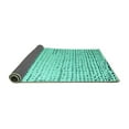 thumbnail image 2 of Ahgly Company Indoor Rectangle Solid Turquoise Blue Modern Area Rugs, 2' x 5', 2 of 4