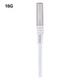 thumbnail image 1 of 10 agujas desechables estériles para tatuaje corporal, para nariz, oreja, labio (gris, 16G), 1 of 9