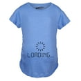 thumbnail image 1 of Maternity Baby Loading Shirt Humor Funny Cute Internet Pregnancy Tee (Heather Light Blue) - L, 1 of 2