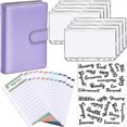 thumbnail image 1 of A6 Binder Budget Planner Notebook Covers Folder Size 6 Hole Pockets Plastic Zipper Money Saving Envelope zhangyuxiang LED, 1 of 2