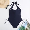 thumbnail image 2 of Baiways Women's Swimsuits One Piece Swimming Costume, Cutout V Neck Tummy Control Adjustable Straps,O Shape Bathing Suits, 2 of 7
